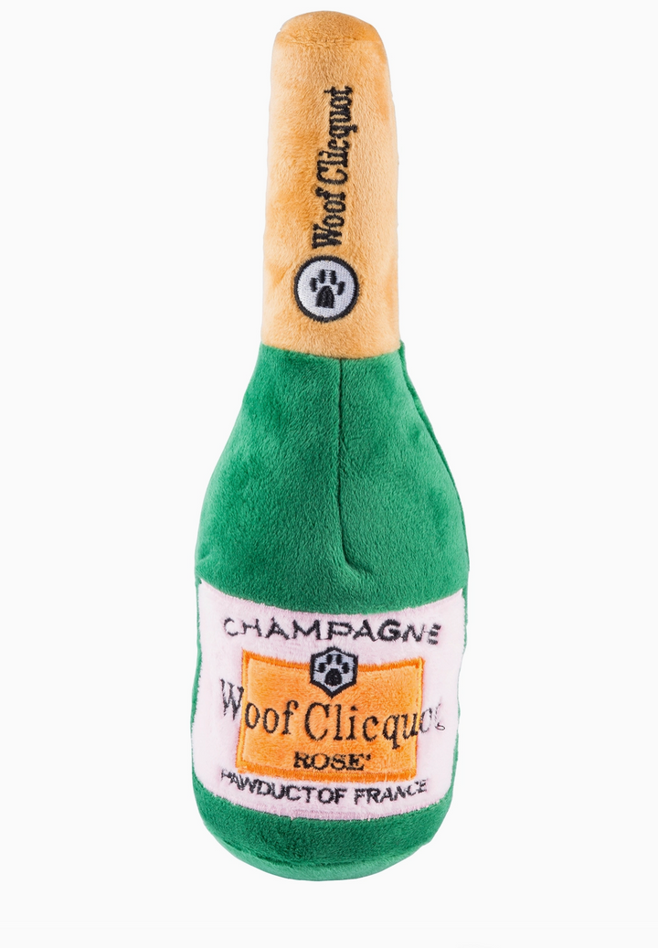 DOG TOY ROSE CHAMPAGNE BOTTLE