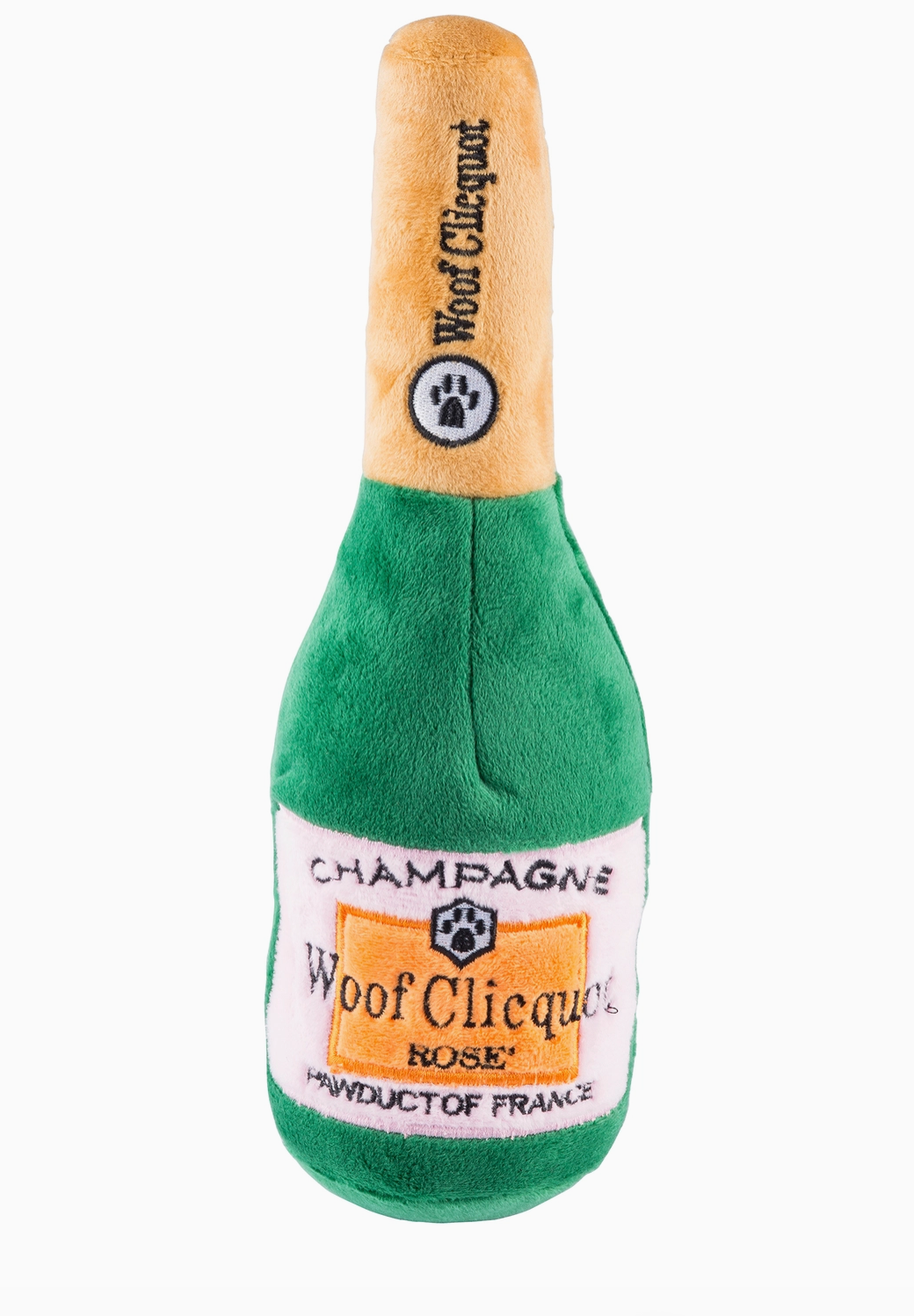 DOG TOY ROSE CHAMPAGNE BOTTLE