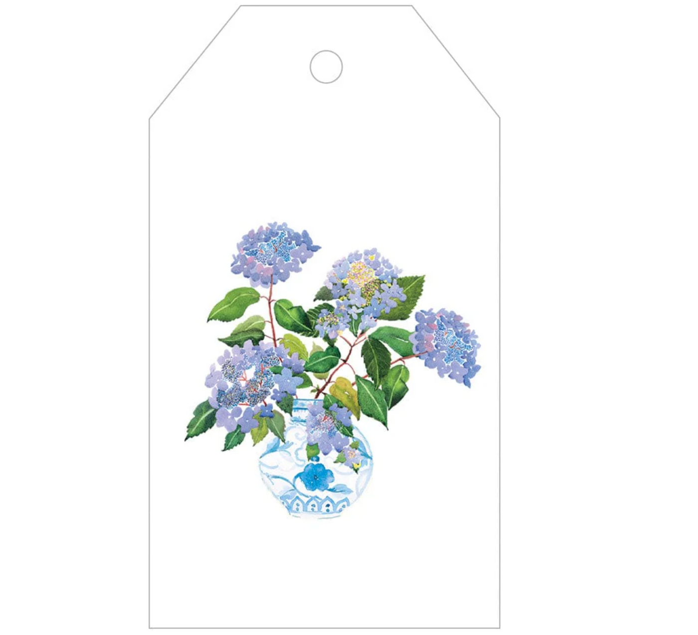 GIFT TAG HYDRANGEAS & PORCELAIN #78939
