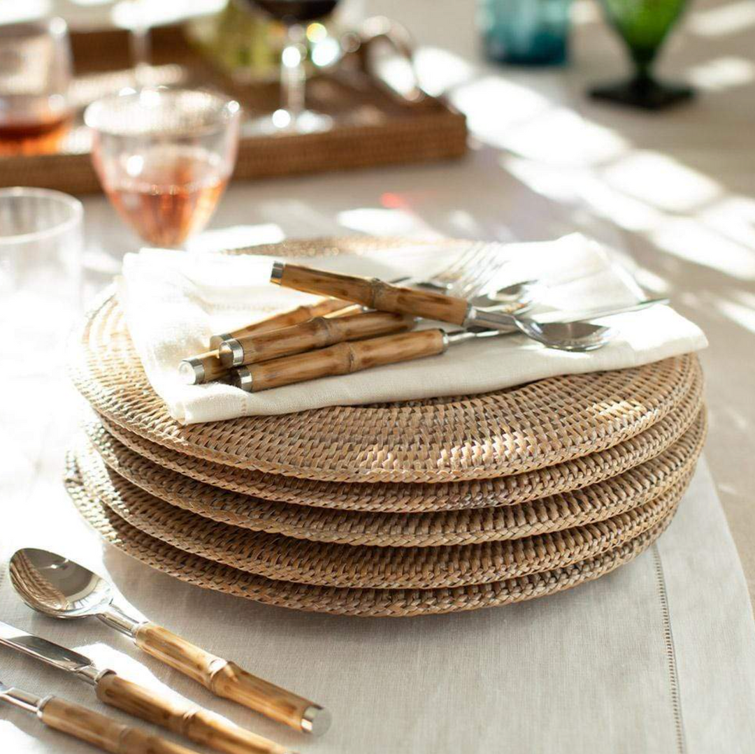 PLATE CHARGER ROUND WHITE NATURAL #78943