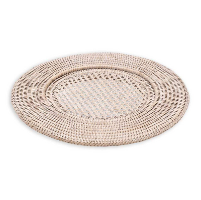 PLATE CHARGER ROUND WHITE NATURAL #78943