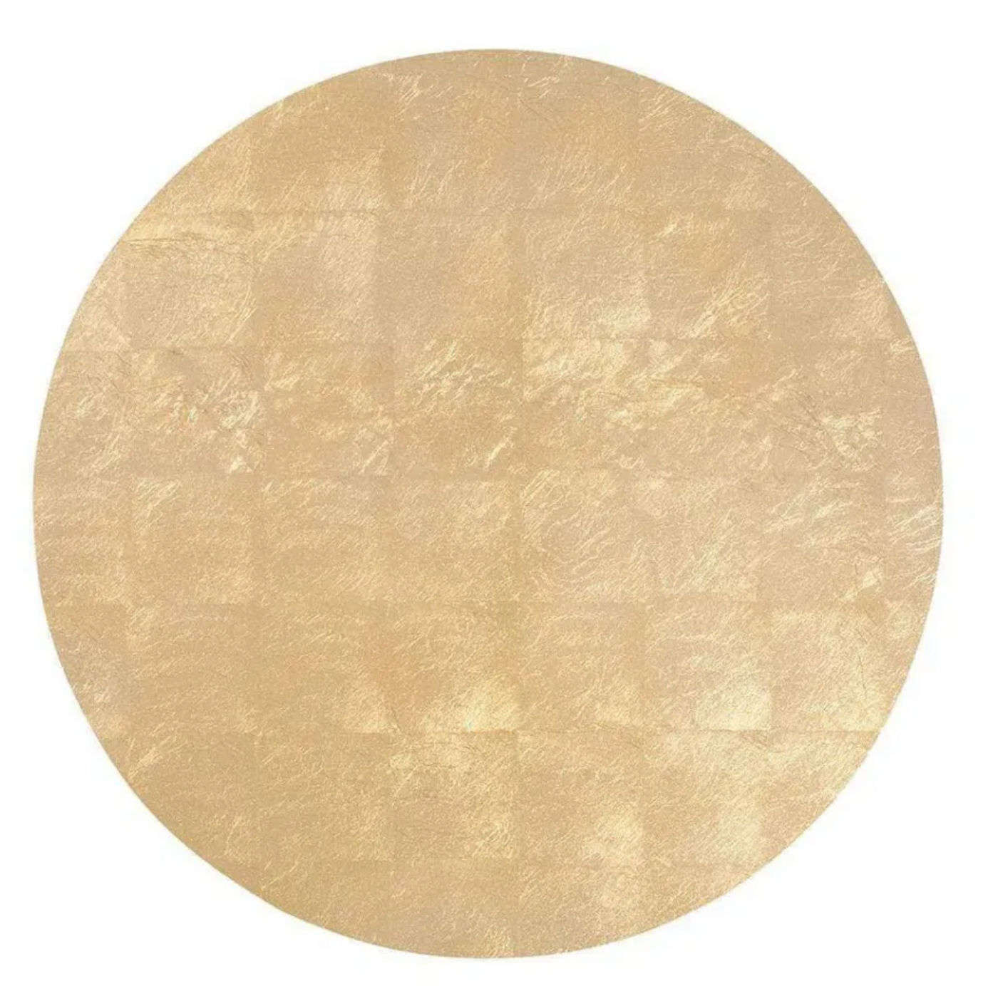 PLACEMAT LACQUER GOLD LEAF ROUND #78945