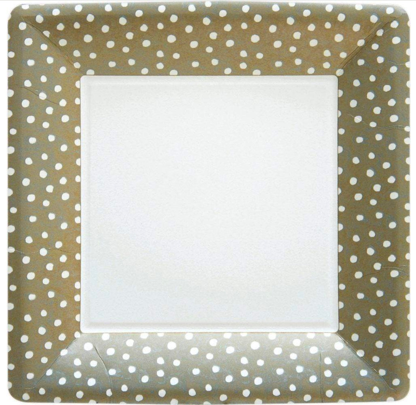 PLATES DINNER PAPER SMALL DOTS PLATINUM #78951