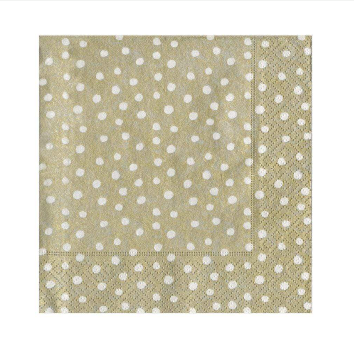 NAPKIN LUNCHEON PLATINUM DOTS SMALL #78952