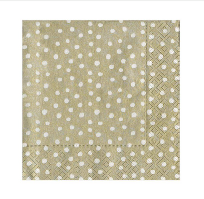 NAPKIN LUNCHEON PLATINUM DOTS SMALL #78952