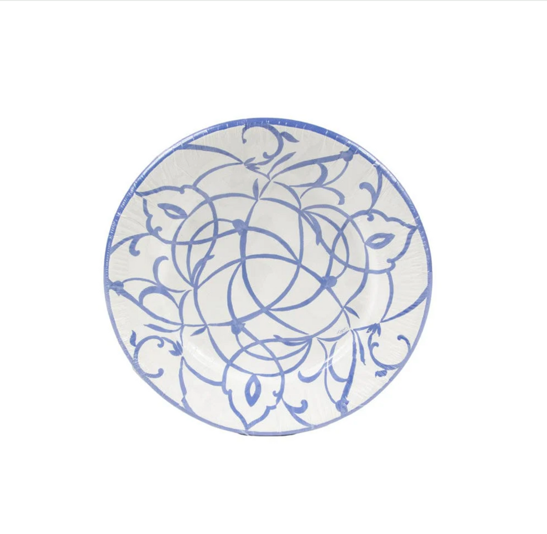 PLATE SALAD PAPER BLUE ROUND #78959