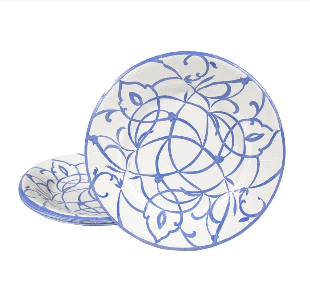 PLATE SALAD PAPER BLUE ROUND #78959