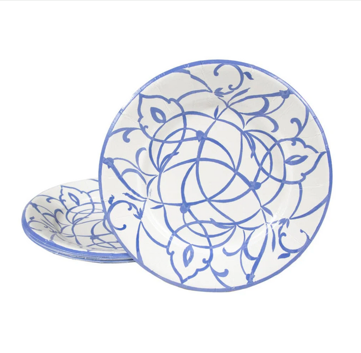 PLATE SALAD PAPER BLUE ROUND #78959