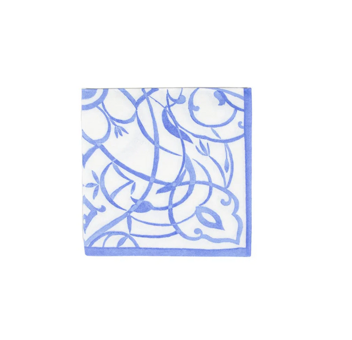 NAPKIN COCKTAIL CERAMIC BLUE #78958