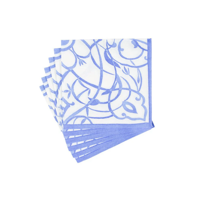 NAPKIN COCKTAIL CERAMIC BLUE #78958