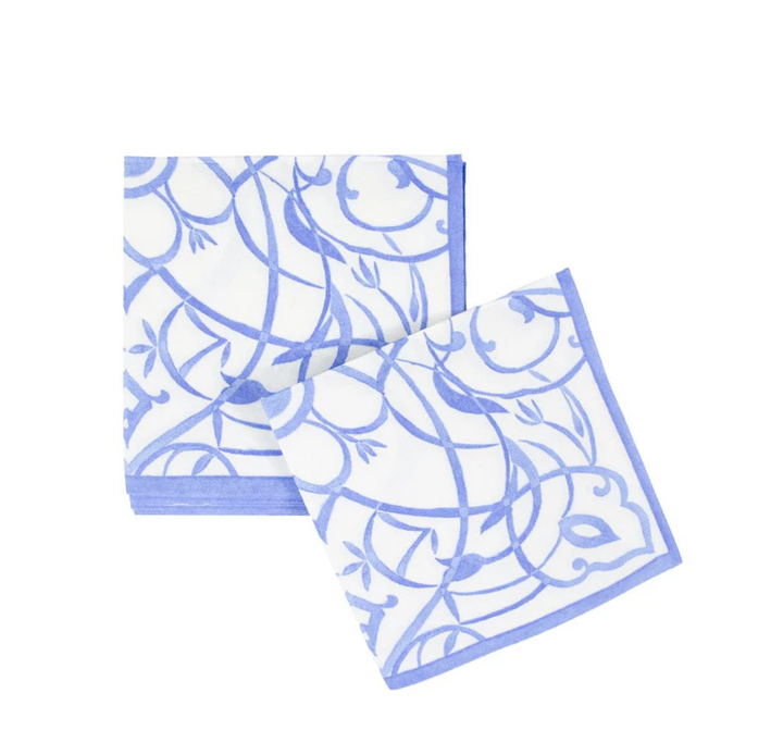 NAPKIN COCKTAIL CERAMIC BLUE #78958