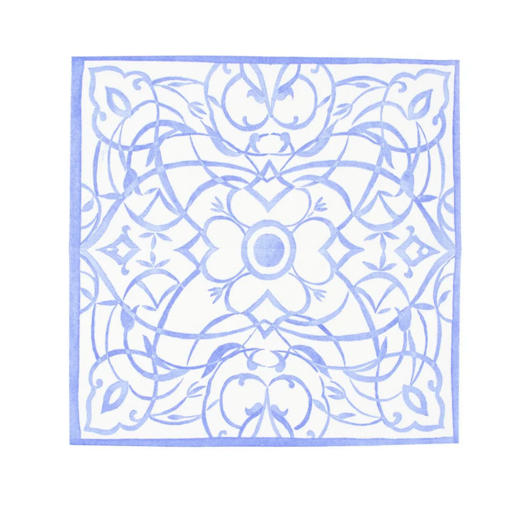 NAPKIN COCKTAIL CERAMIC BLUE #78958