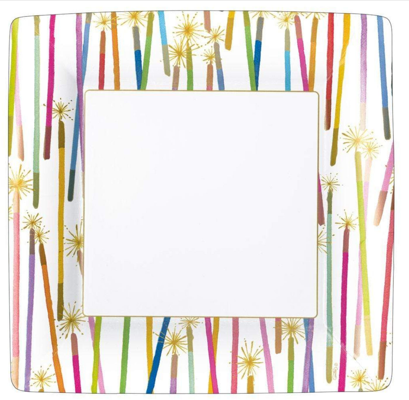 PLATE PARTY CANDLES SQUARE #78960