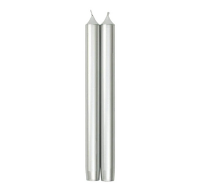 CANDLE SILVER SET OF 2