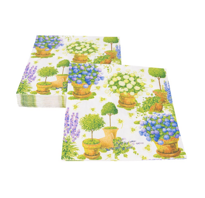 NAPKIN LUNCHEON POTTED HYDRANGEAS #78969