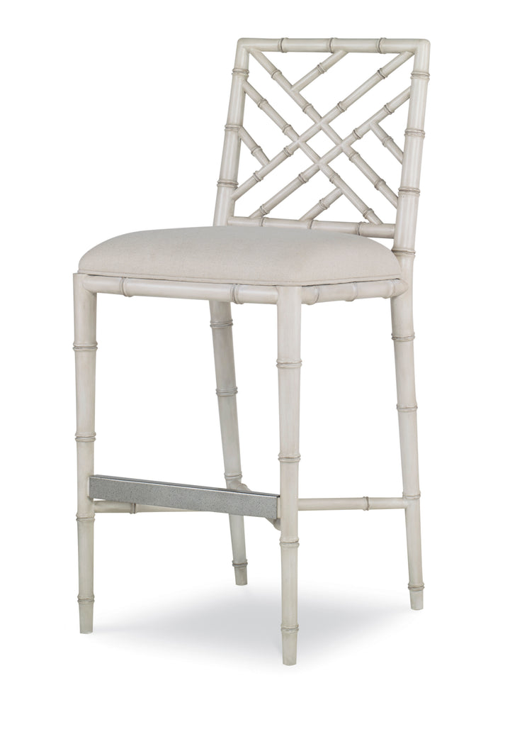 BRIGHTON BAR STOOL - ANTIQUE WHITE/FLAX