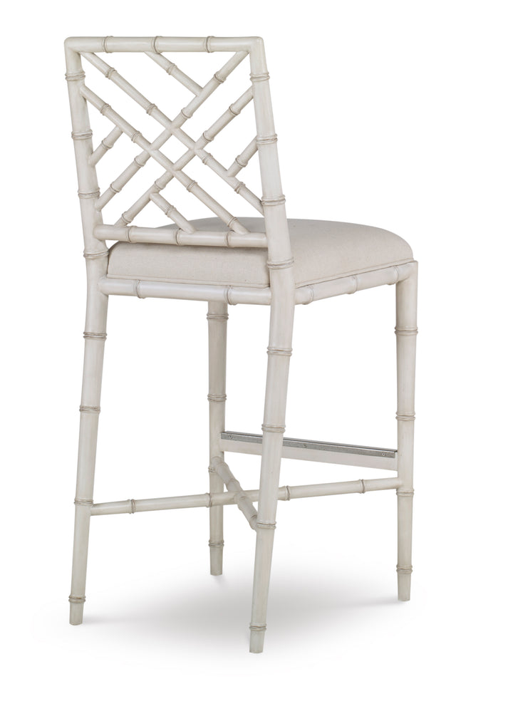BRIGHTON BAR STOOL - ANTIQUE WHITE/FLAX