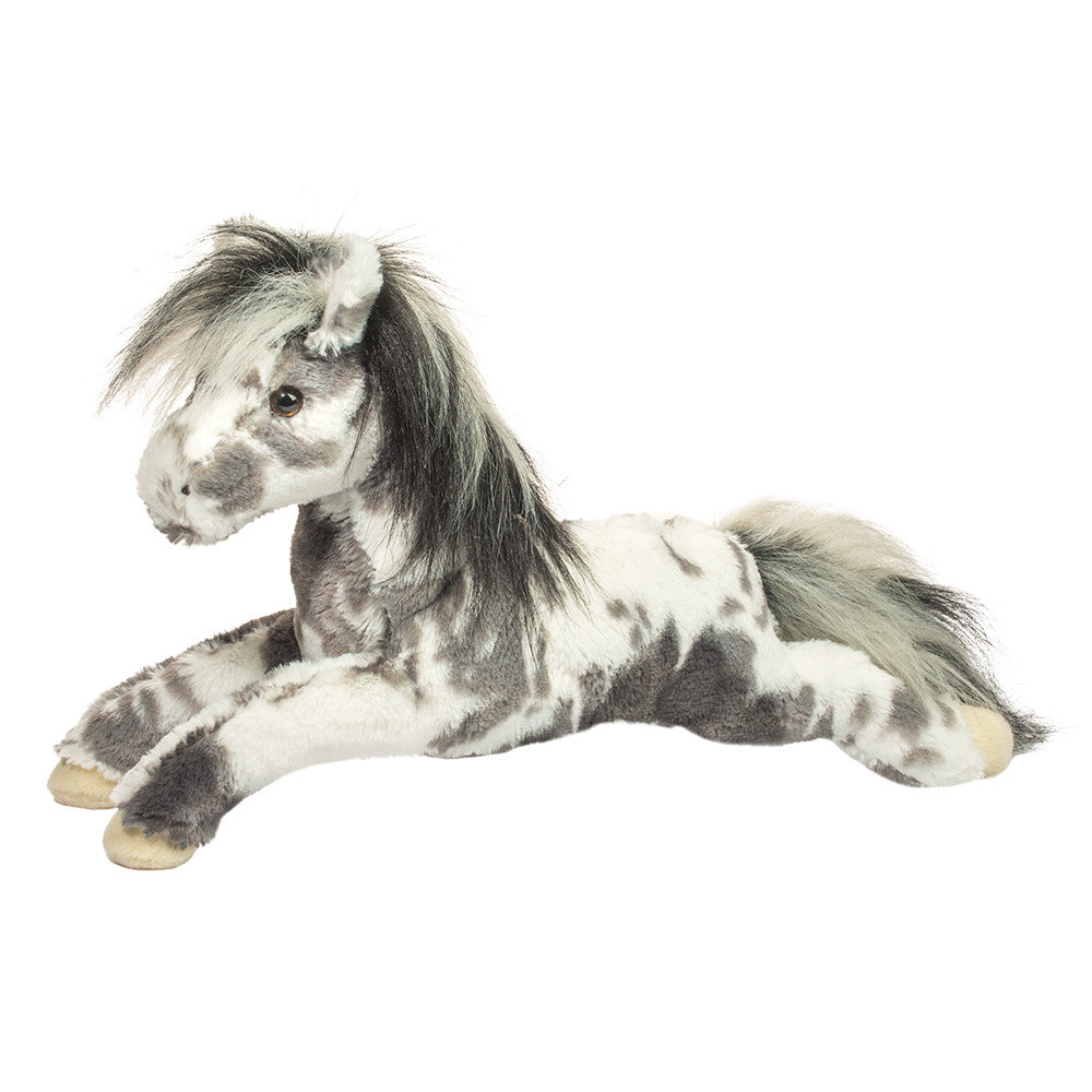 TOY APPALOOSA HORSE WHITE/GRAY #79126