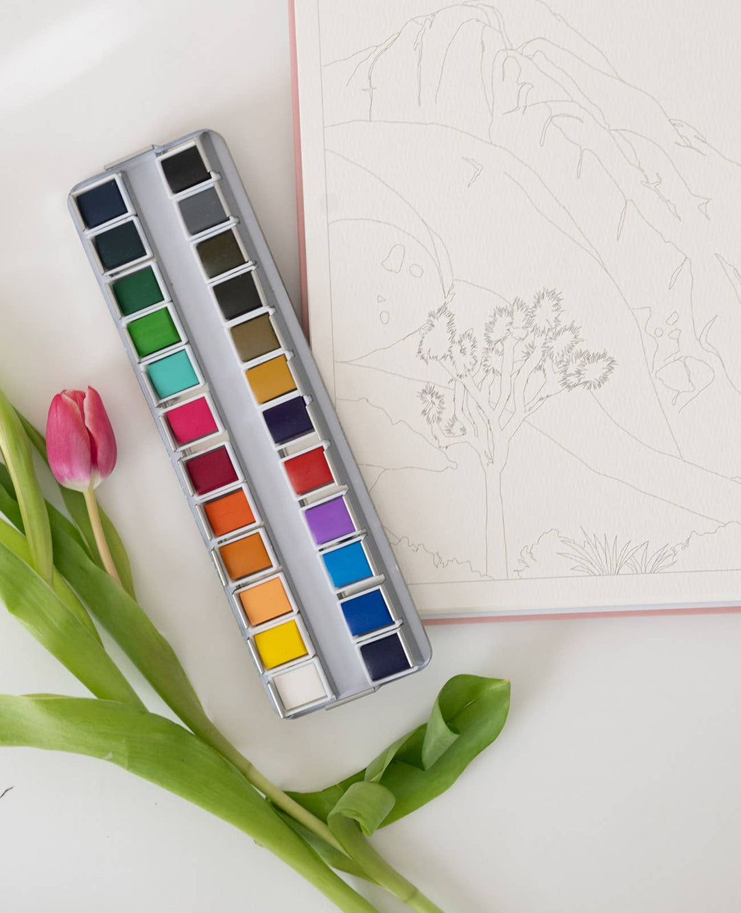 PAINT PALETTE WATERCOLOR 24 COLORS