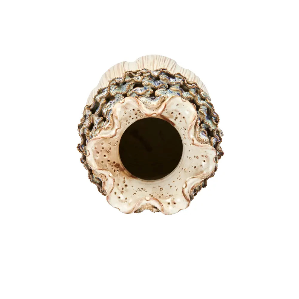 SM VASE CREAM WHITE FLOWER BULB