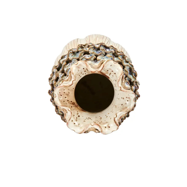 SM VASE CREAM WHITE FLOWER BULB