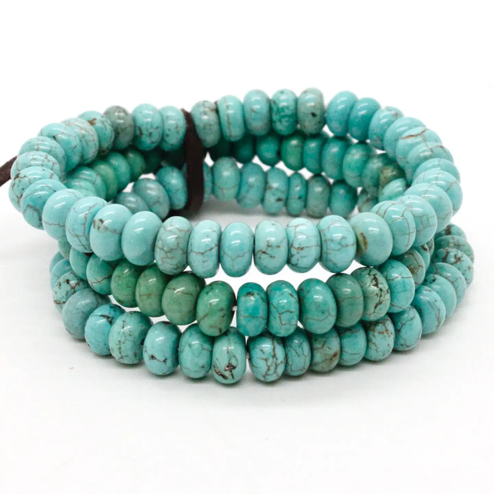BRACELET TURQUOISE RONDELLE BEAD