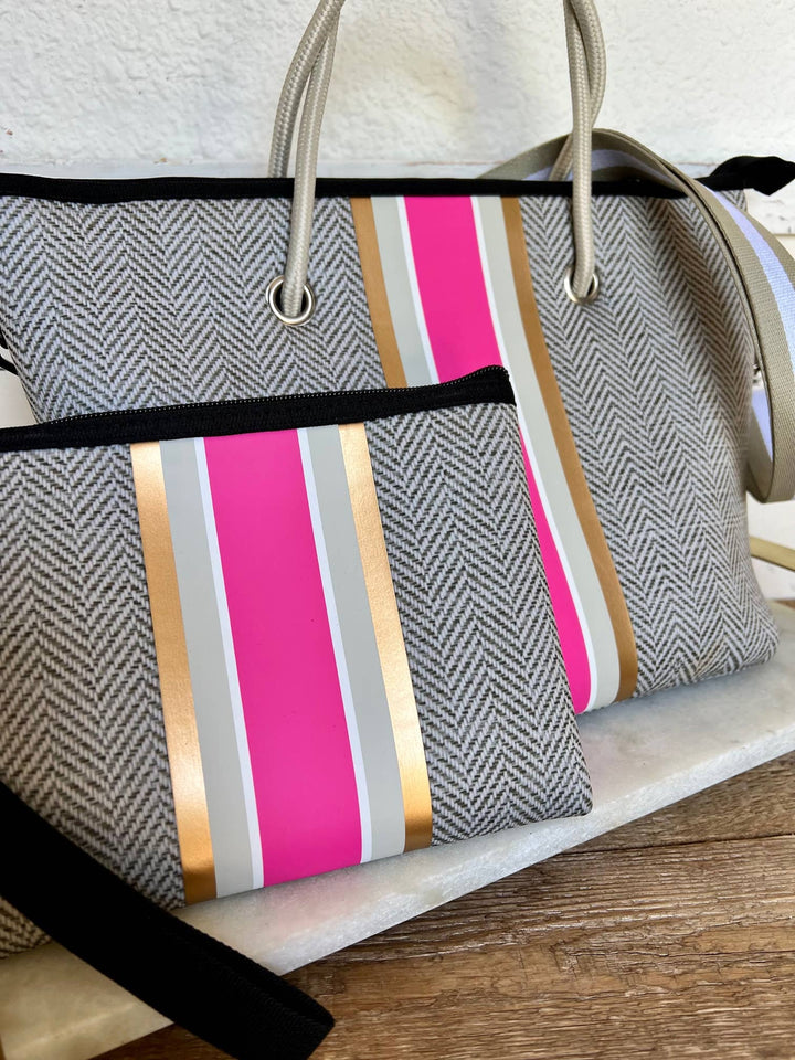 TOTE&WRISLET ZEBRA/PINK MINI #78693