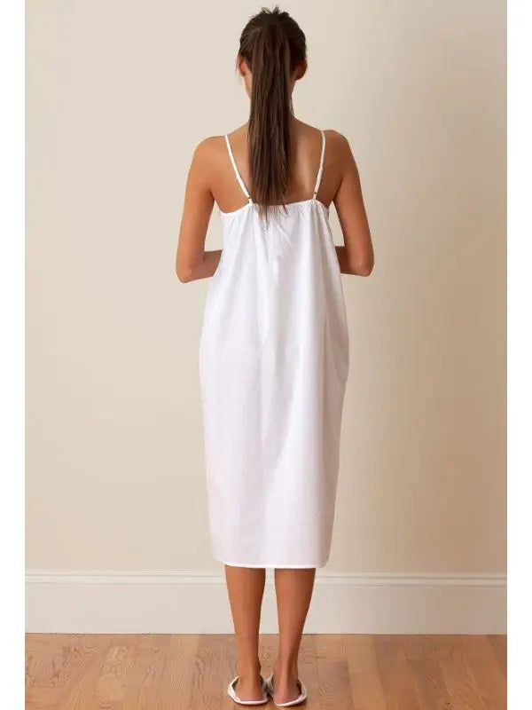 NIGHTGOWN WHITE LACE BODICE