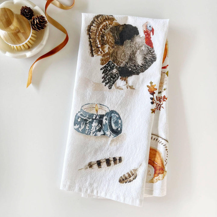 TEA TOWEL THANKSGIVING COTTON FLOUR SACK