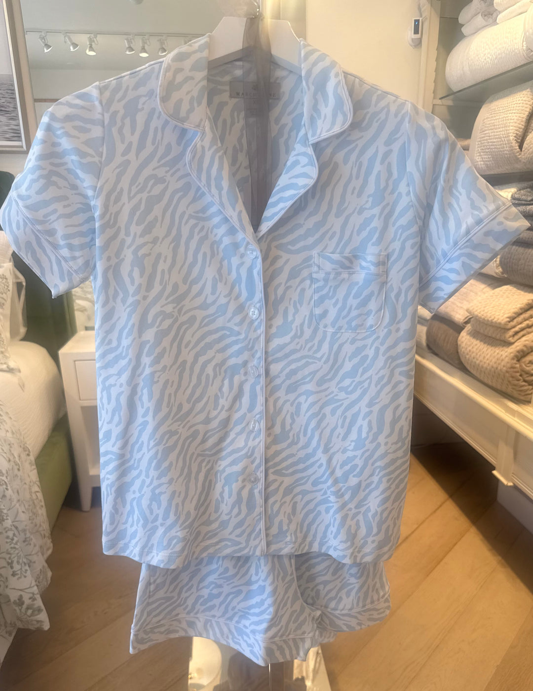 LISA SHORT BLUE ZEBRA PJ SET