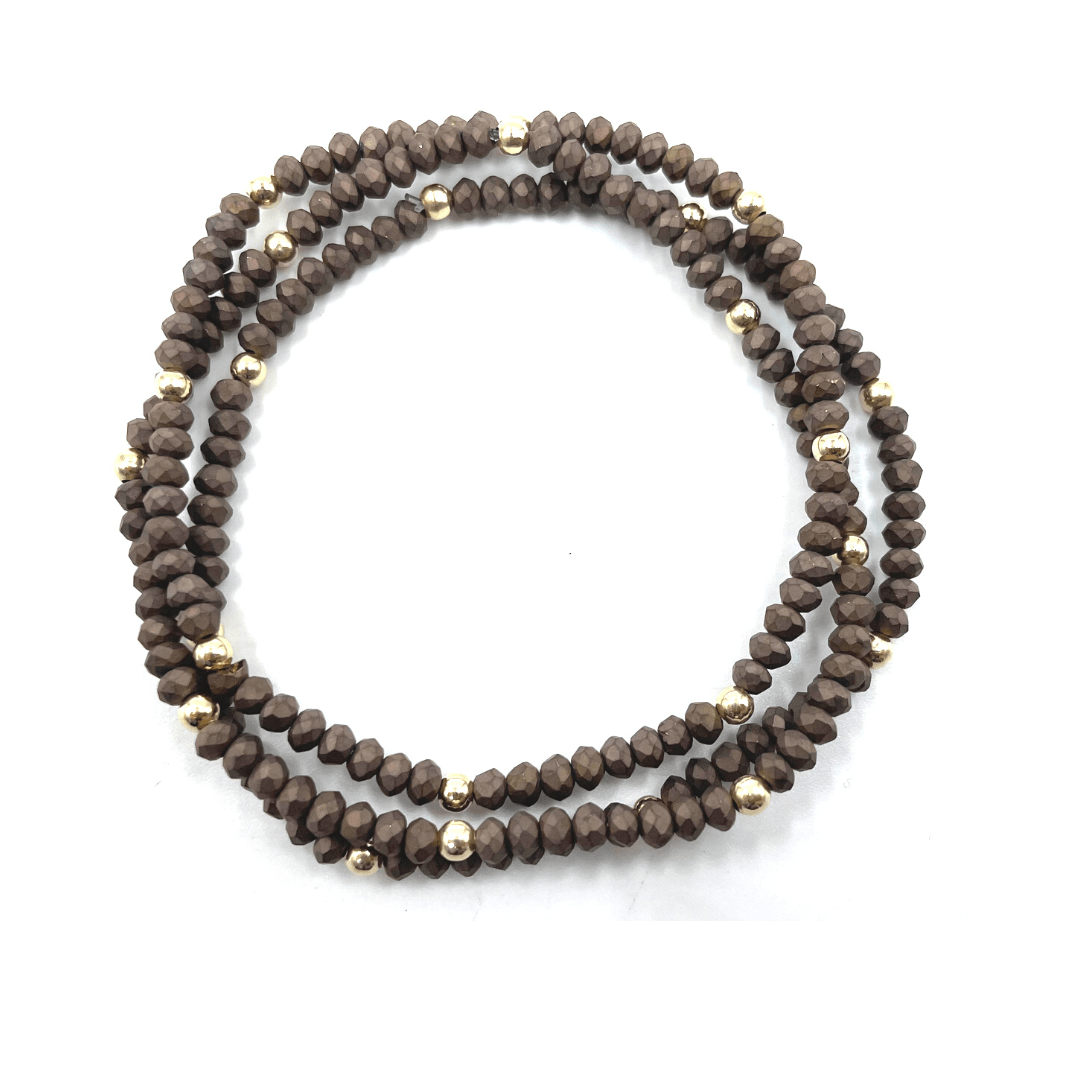 BRACELET CLASSIC MATTE BROWN GOLD