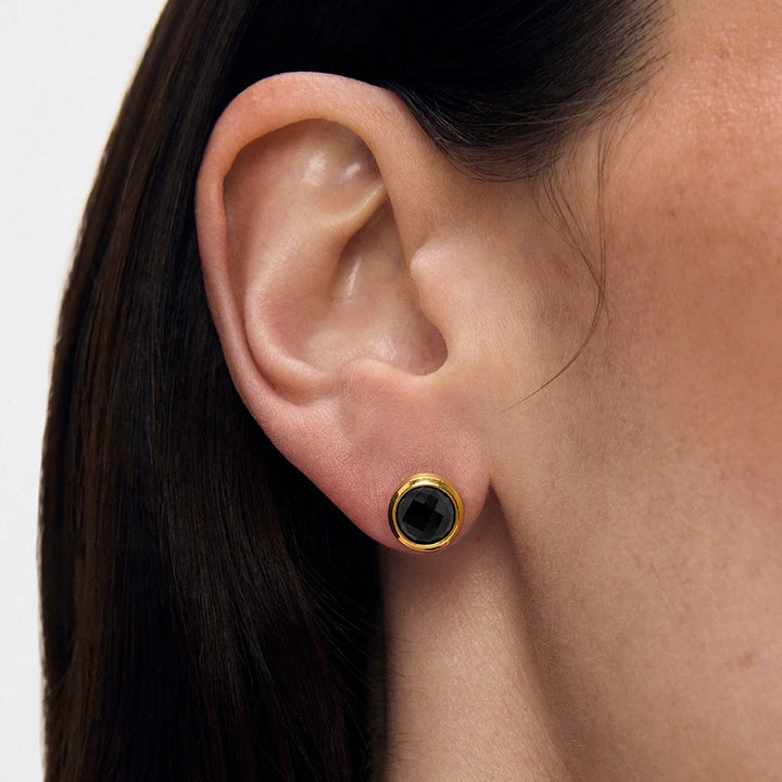 EARRINGS SIGNATURE MIDI STUDS BLACK ONYX