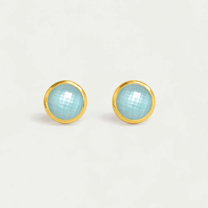 EARRINGS SIGNATURE MIDI STUDS SKY BLUE