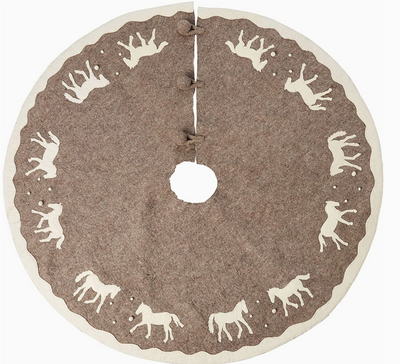 TREE SKIRT CHRISTMAS HORSE