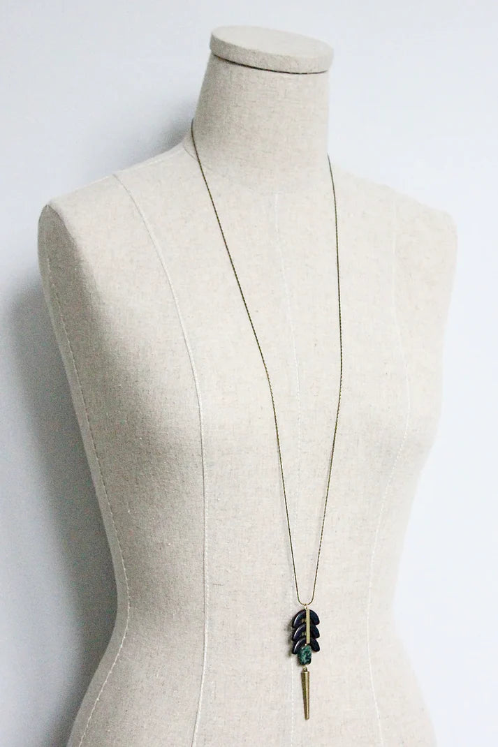 PENDANT GEOMETRIC BLACK & GREEN