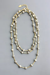 NECKLACE DALMATION JASPER & BRASS