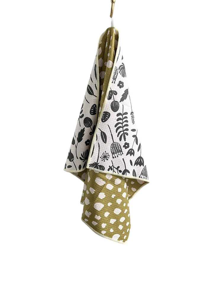 HAND TOWEL VINTAGE HIGHWAY CREAM PEA GREEN