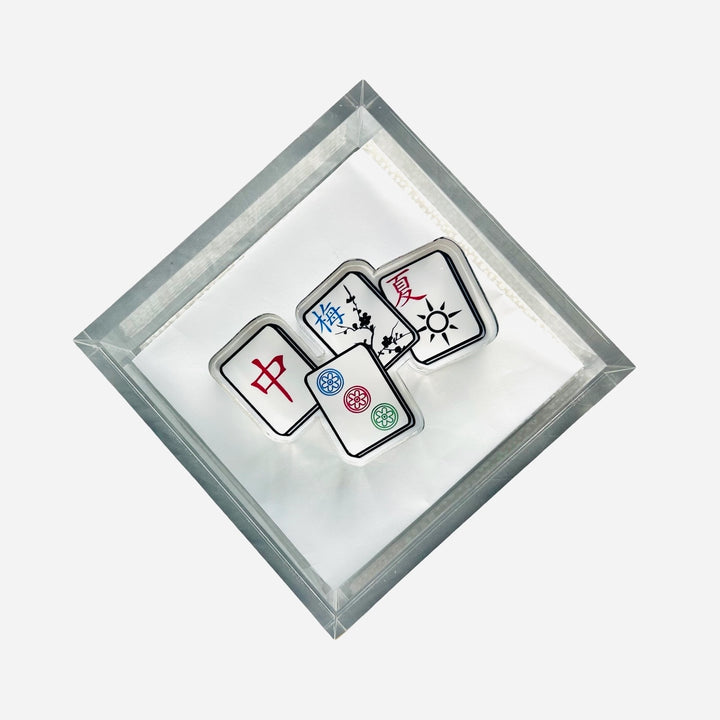 NAPKIN WEIGHT MAHJONG & HOLDER