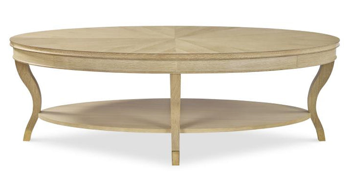 MAISON '47 OVAL COCKTAIL TABLE - BLONDE CERUSED
