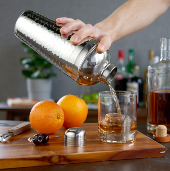 COCKTAIL SHAKER HAMMERED STAINLESS STEEL