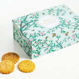 FRENCH SHORTBREAD COOKIES ROBIN'S EGG FLORAL TIN