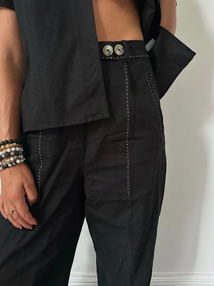 TROUSERS EASY IN COAL