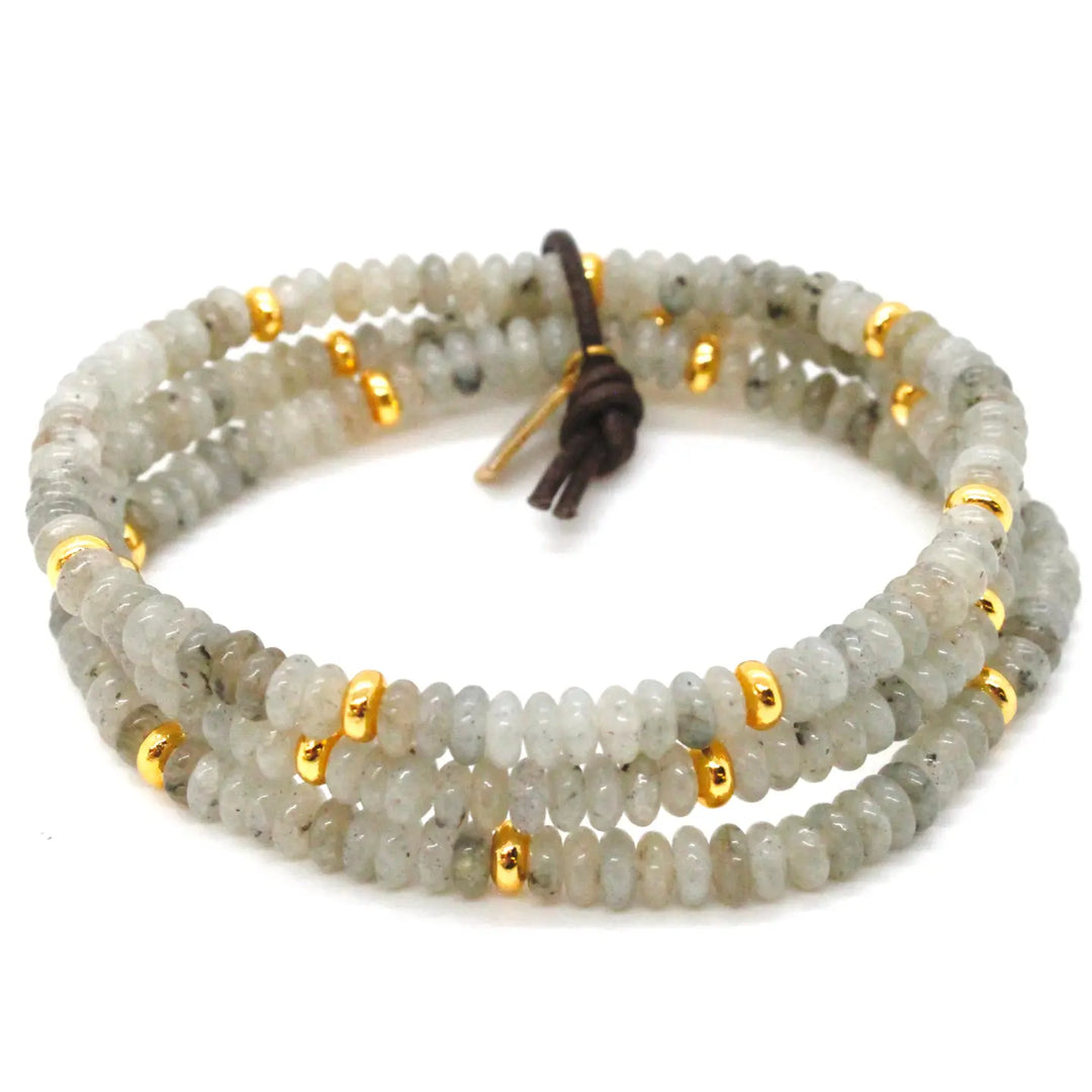 BRACELET LABRADORITE AND GOLD