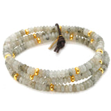 BRACELET LABRADORITE AND GOLD