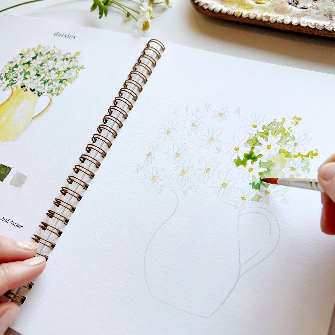 WORKBOOK WATERCOLOR FLOWERS