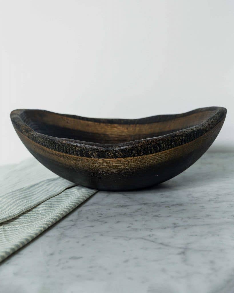 BOWL EBONIZED OAK OVAL