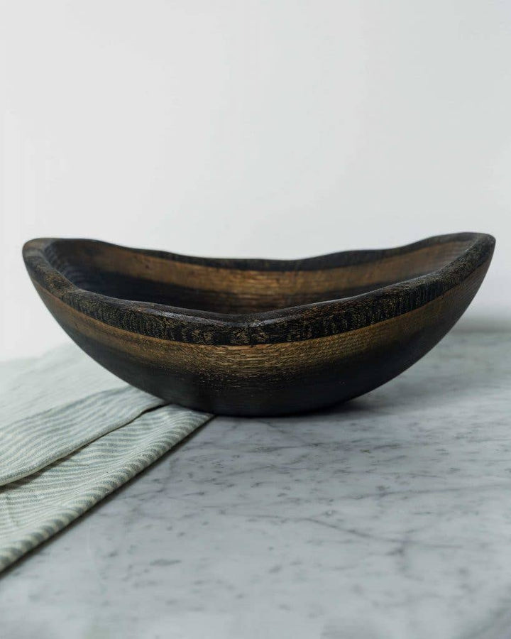 BOWL EBONIZED OAK OVAL