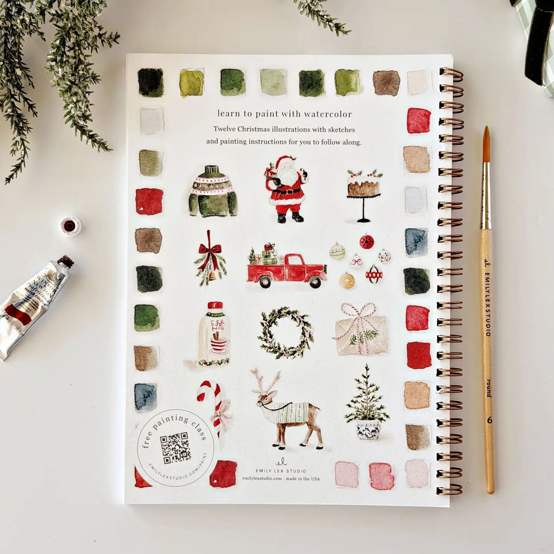 WORKBOOK WATERCOLOR CLASSIC CHRISTMAS