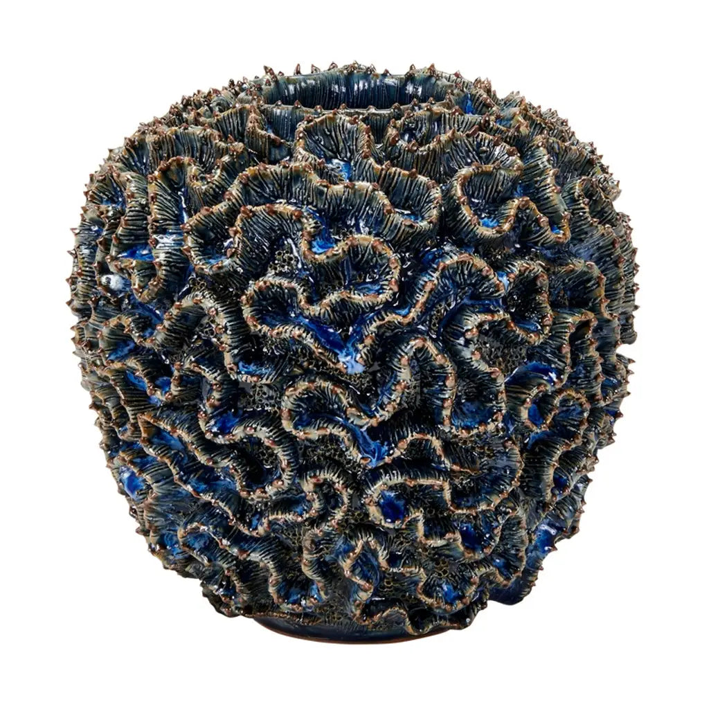MED VASE OCEAN BLUE CORAL