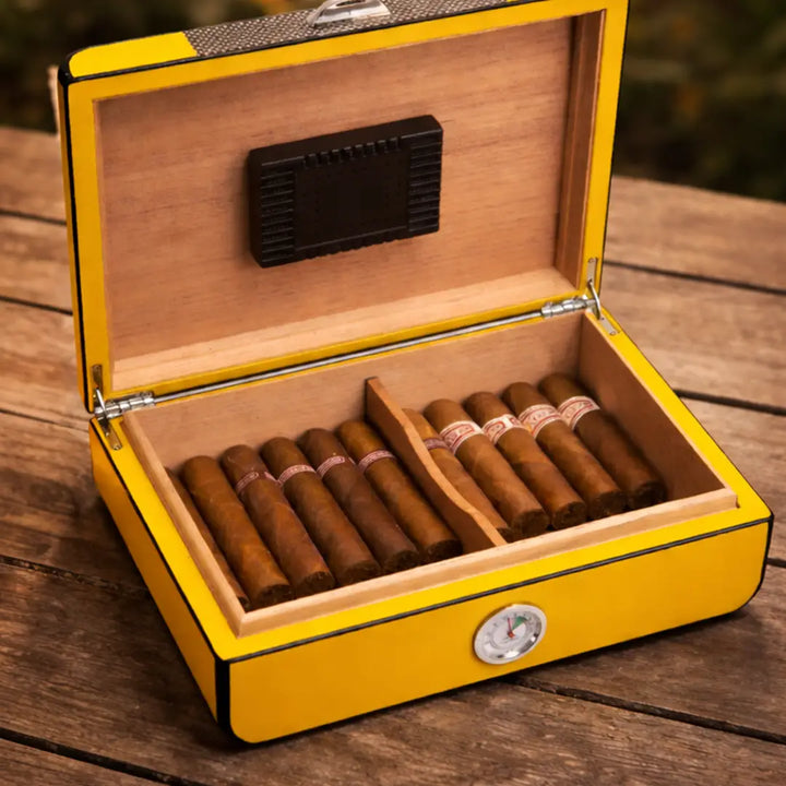 CIGAR HUMIDOR YELLOW